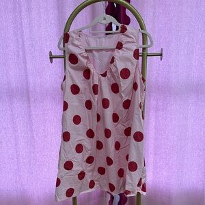 Pink and Red Polka Dot Sleeveless Top